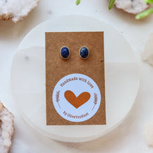 Load image into Gallery viewer, Lapis Lazuli Crystal Stud Earrings