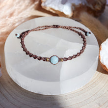Load image into Gallery viewer, Aquamarine Macramé Bracelet