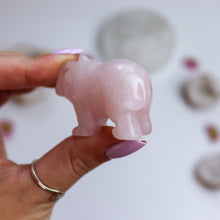 Load image into Gallery viewer, Rose Quartz Elephant