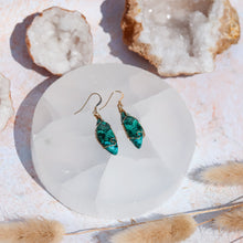 Load image into Gallery viewer, Chrysocolla Malachite 14ct Gold Fill Earrings
