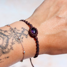 Load image into Gallery viewer, Amethyst Macramé Bracelet
