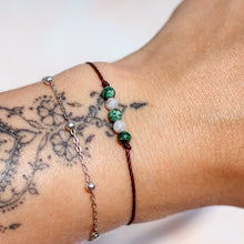 Load image into Gallery viewer, African Turquoise &amp; Rainbow Moonstone Macramé Bracelet
