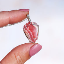 Load image into Gallery viewer, Rhodochrosite Sterling Silver Necklace
