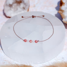 Load image into Gallery viewer, Rhodochrosite &amp; Rainbow Moonstone Macramé Bracelet
