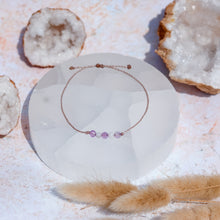 Load image into Gallery viewer, Lavender Jade &amp; Rainbow Moonstone Macramé Bracelet
