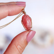 Load image into Gallery viewer, Rhodochrosite 14ct Gold Fill Necklace
