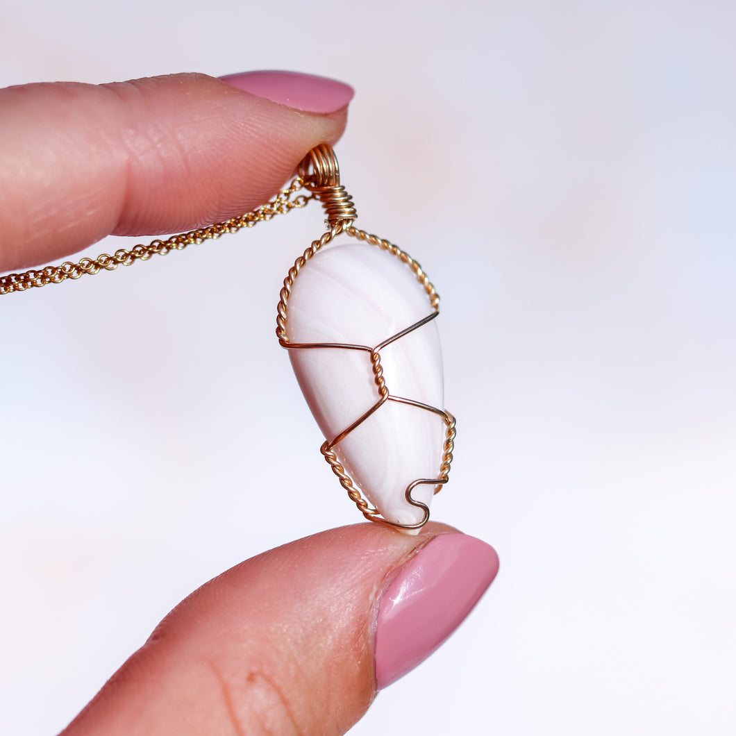 Pink Calcite 14ct Gold Fill Necklace