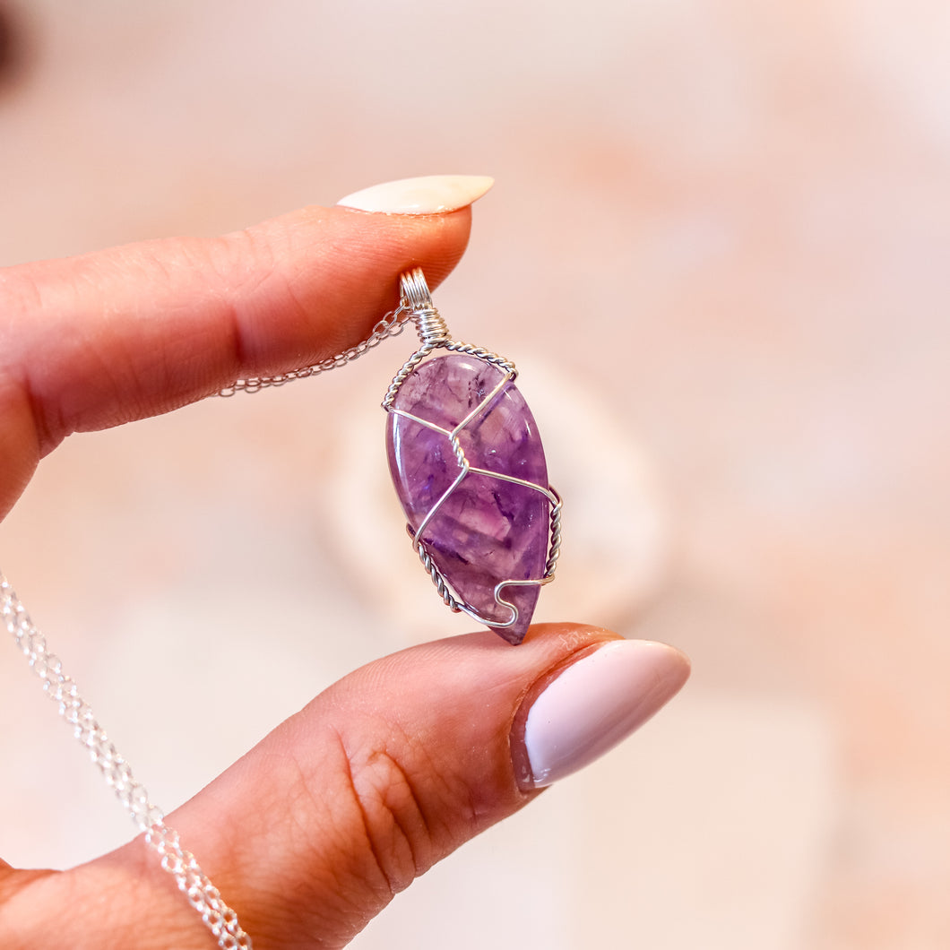 Amethyst Sterling Silver Necklace