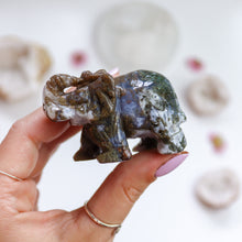 Load image into Gallery viewer, Moss Agate Elephant
