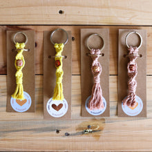 Load image into Gallery viewer, Spiral Bead Macrame Key Rings
