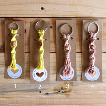 Load image into Gallery viewer, Spiral Bead Macrame Key Rings
