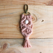 Load image into Gallery viewer, Macrame Key Ring with Bronze Clasp
