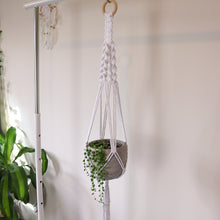 Load image into Gallery viewer, White Macrame Plant Hanger
