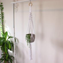 Load image into Gallery viewer, White Macrame Plant Hanger
