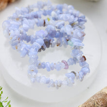 Load image into Gallery viewer, Blue Lace Agate Crystal Chip Bracelet
