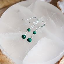 Load image into Gallery viewer, Malachite Sterling Silver Earrings
