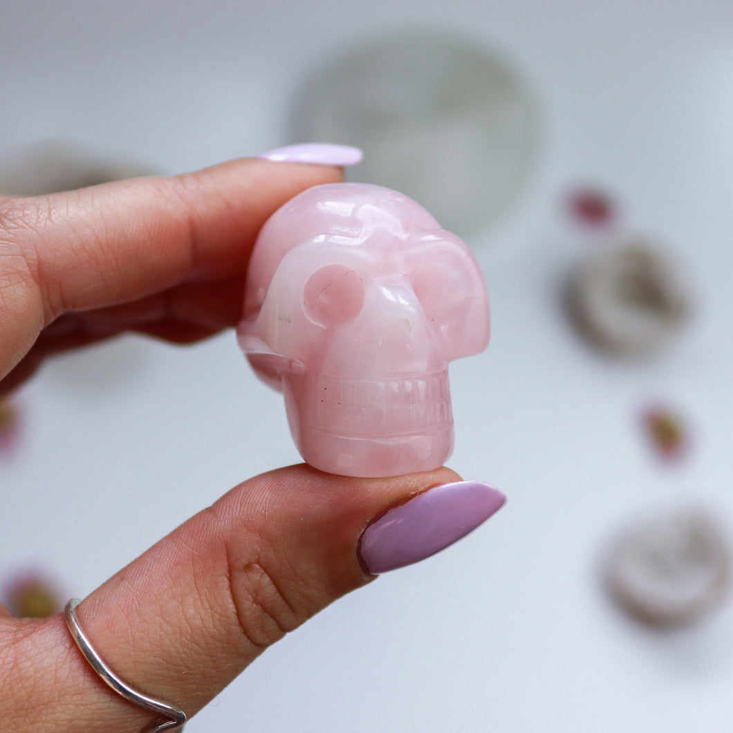 Rose Quartz Skull