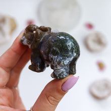 Load image into Gallery viewer, Moss Agate Elephant
