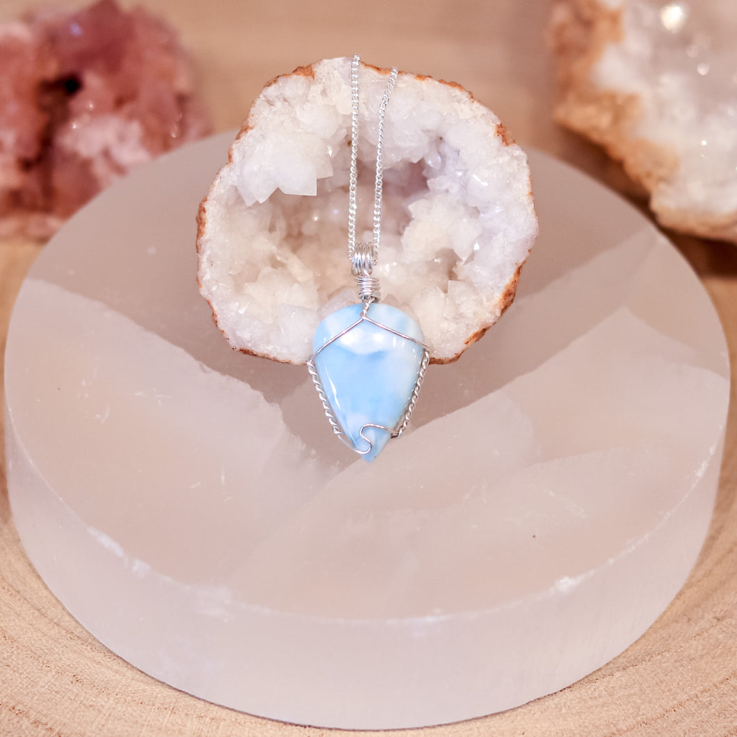 Larimar Sterling Silver Necklace