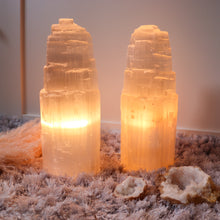 Load image into Gallery viewer, Large Selenite Tower Lamp
