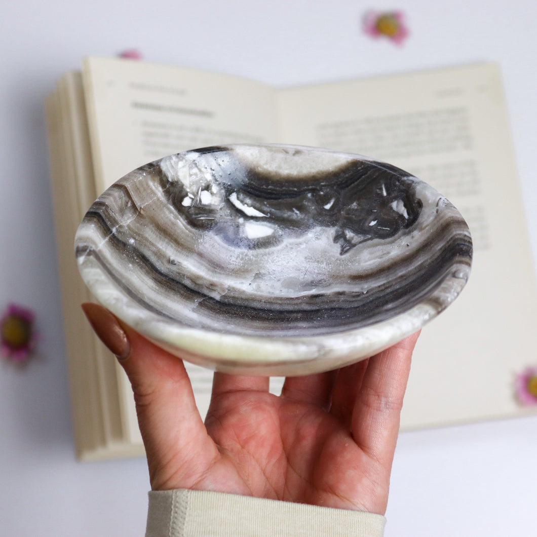 Zebra Aragonite Bowl