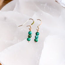Load image into Gallery viewer, African Turquoise 14ct Gold Fill Earrings
