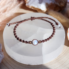 Load image into Gallery viewer, Rainbow Moonstone Macramé Bracelet
