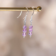 Load image into Gallery viewer, Lavender Jade Sterling Silver Earrings
