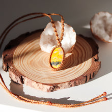 Load image into Gallery viewer, Bumblebee Jasper Macramé Necklace
