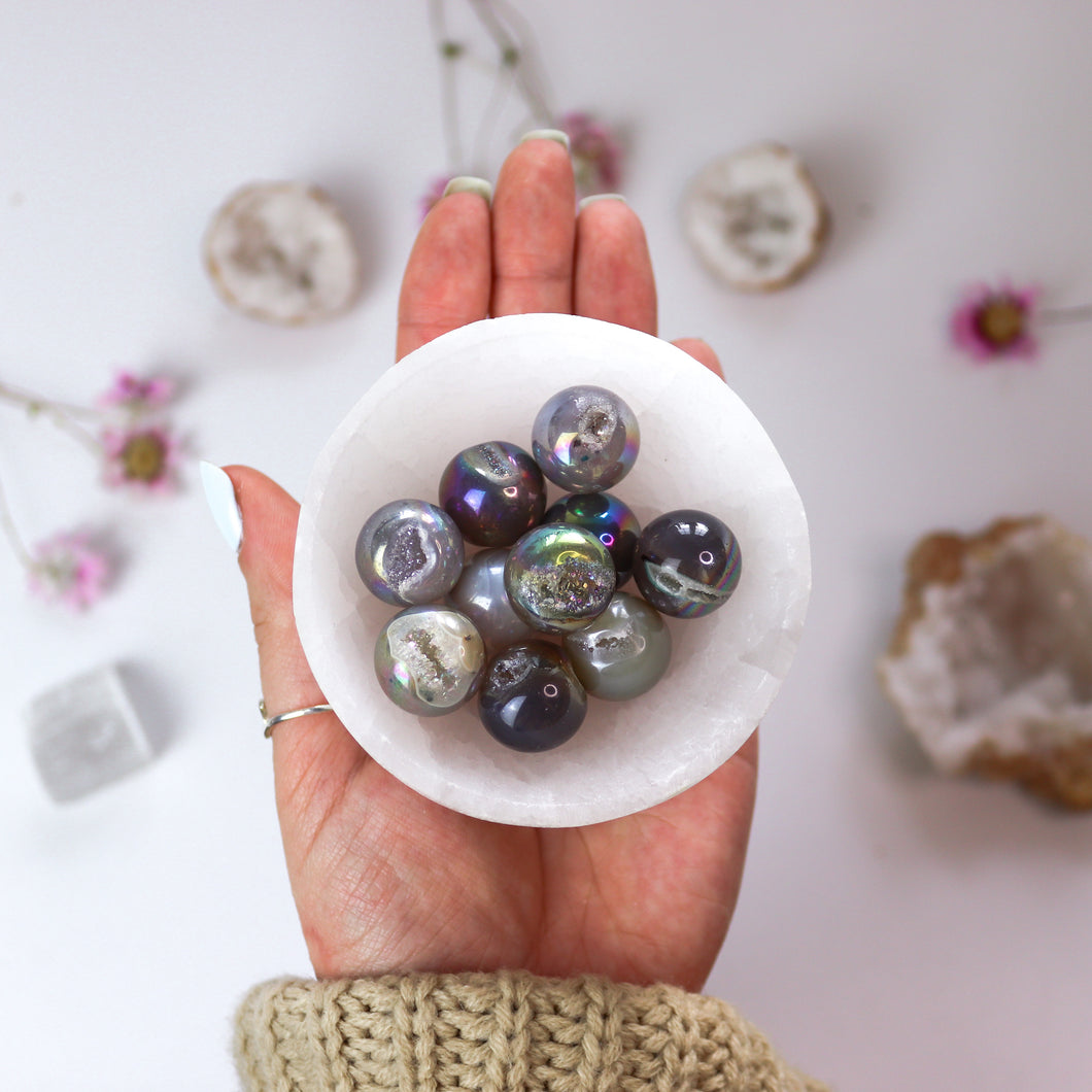 Mini Aura Agate Spheres